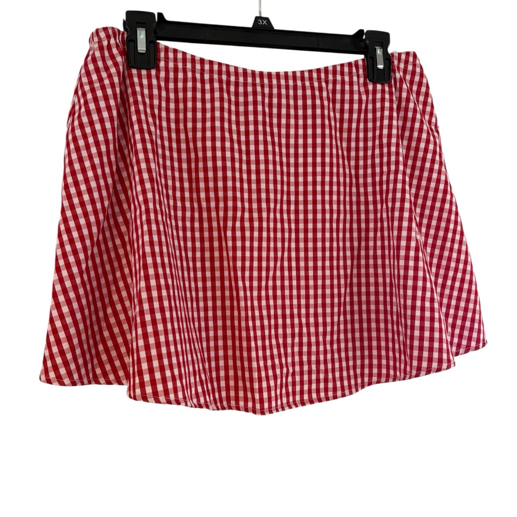 Ntw Wayf Skirt Red White Check Size M